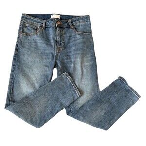 Asos Design Jeans Women's 30" Medium Wash Slim Straight 25" Inseam  High Rise